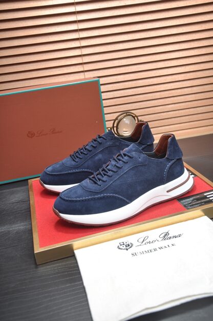Hermès classic dark blue cashmere sneakers - Image 4