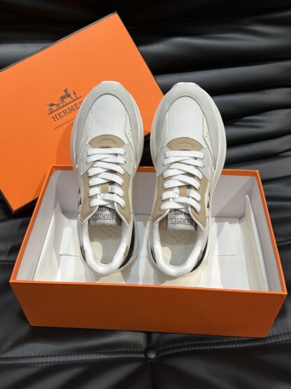 Hermes men's thick-soled gray apricot fashion casual sports shoes - Image 4