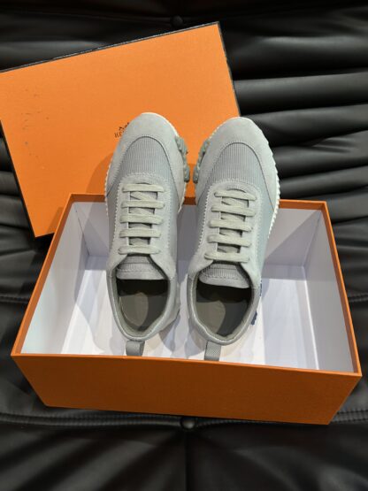 Hermes grey breathable all-match casual sneakers - Image 4