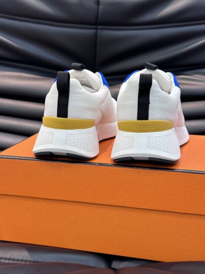 Hermes men's white and blue comfortable breathable simple casual sports shoes - Image 4