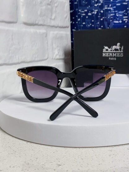 Hermès retro square versatile high-end sunglasses - Image 3