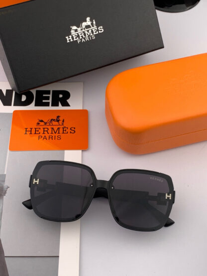Hermès Spring Luxury Fashion Square Frame Sunglasses - Image 2