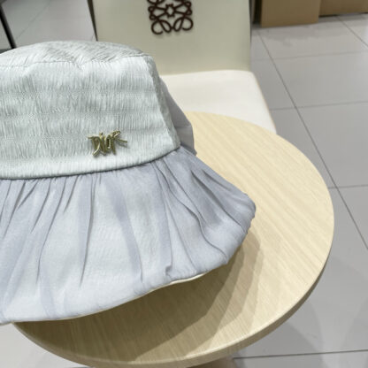Dior big bow pleated design versatile bucket hat - Image 5