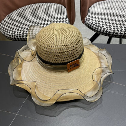 Dior high-end elegant wide-brimmed sun hat - Image 4