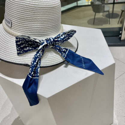 Dior bow ribbon straw hat - Image 5