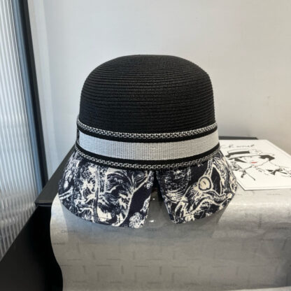Dior old flower fashion straw hat - Image 5