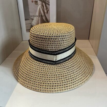Dior hollow hat fashionable straw hat - Image 3