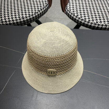 Dior hollow sun protection contrast color sun hat - Image 5