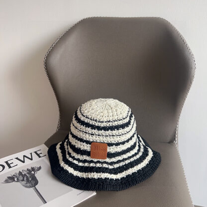 Dior colorblock woven simple bucket hat - Image 5