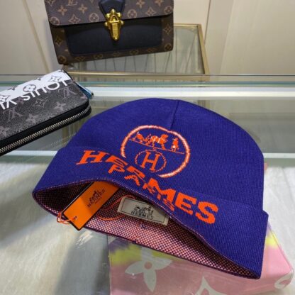 Hermès autumn and winter high-end cashmere knitted beanie - Image 4