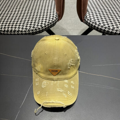 Dior ripped triangle logo baseball cap - Image 5