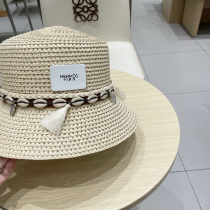 Hermès hollow bucket straw hat - Image 4