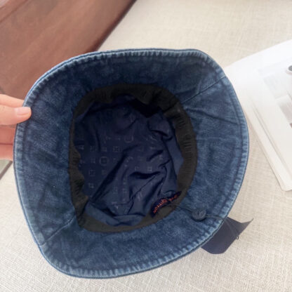 Louis Vuitton stylish high-end denim bucket hat - Image 4