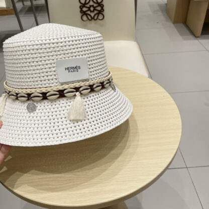 Hermes hollow bucket straw hat - Image 4