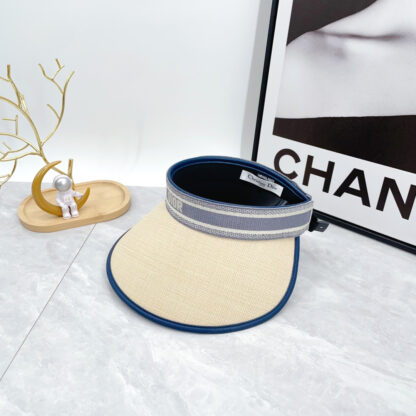Dior Fashion Holiday Sunhat Open Top Hat - Image 5
