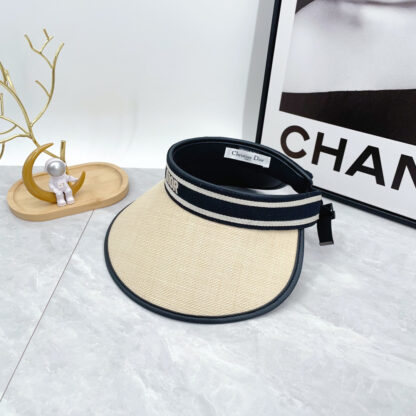 Dior Fashion Holiday Sunhat Open Top Hat - Image 5