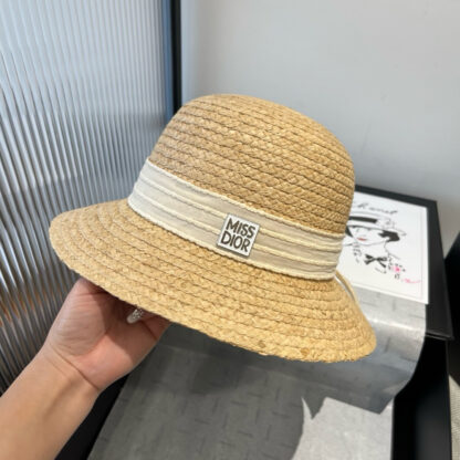 Dior stylish simple casual straw hat - Image 5