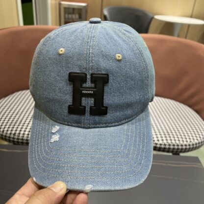 Hermès Fashion Denim Baseball Cap - Image 4