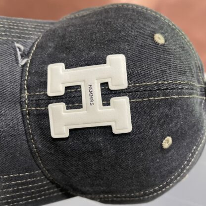 Hermes Fashion Denim Baseball Cap - Image 4
