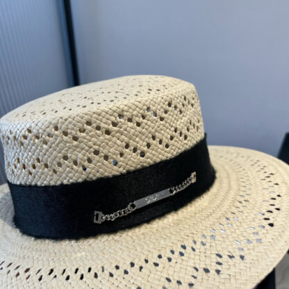 Dior Fashion Flat Straw Hat - Image 5