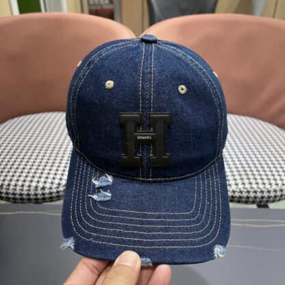 Hermes Fashion Denim Baseball Cap - Image 4