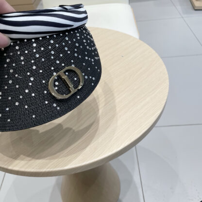 Dior rhinestone visor hat - Image 5