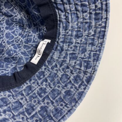 Dior new large brim denim bucket hat - Image 5