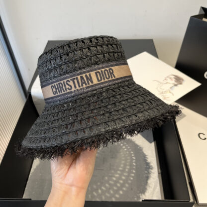 Dior new raffia basin hat - Image 5