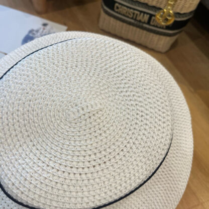Dior new flat straw hat - Image 5