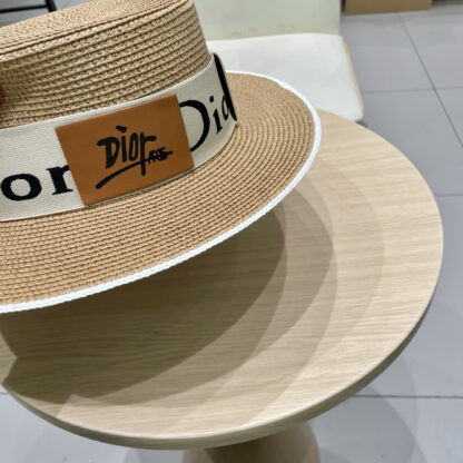 Dior new flat straw hat - Image 5