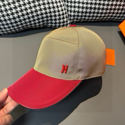 Hermès colorblock breathable canvas baseball cap - Image 4