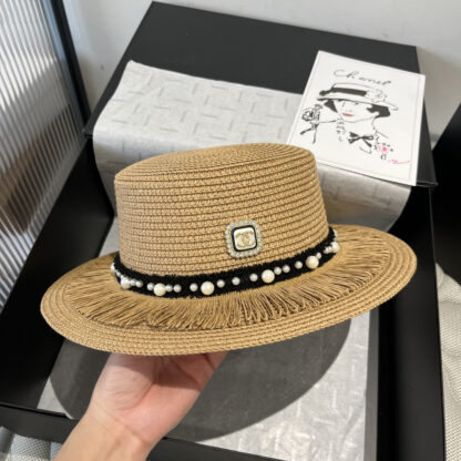 Chanel new flat straw hat - Image 4