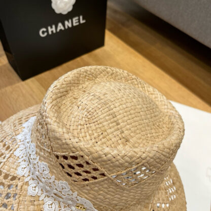 Chanel raffia hollow hat - Image 4
