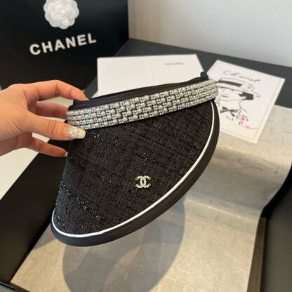 Chanel Pearl Headband Sun Hat - Image 4