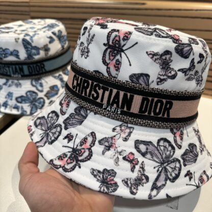 Dior British classic casual versatile ribbon bucket hat - Image 5