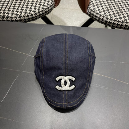 Chanel Japanese retro couple casual British beret - Image 4