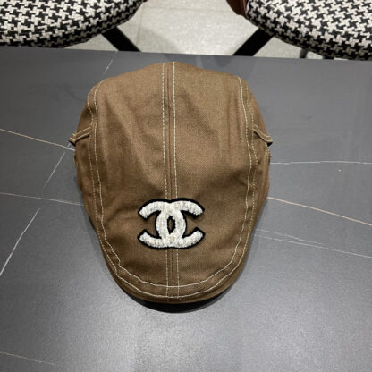 Chanel Japanese retro couple casual British beret - Image 4