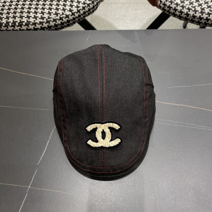Chanel Japanese retro couple casual British beret - Image 4
