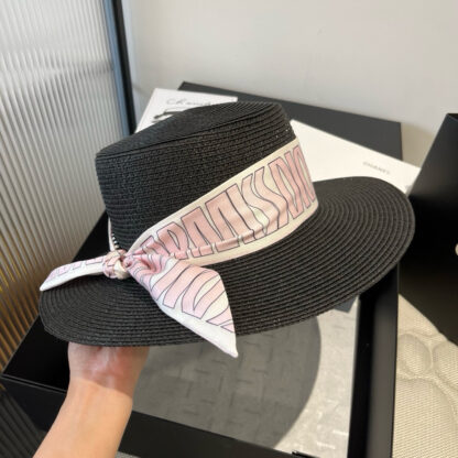 Dior silk ribbon flat hat - Image 5