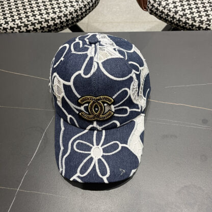 Chanel Summer Embroidered Flower All-match Baseball Cap - Image 4