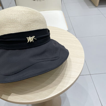Dior bow visor straw hat - Image 5