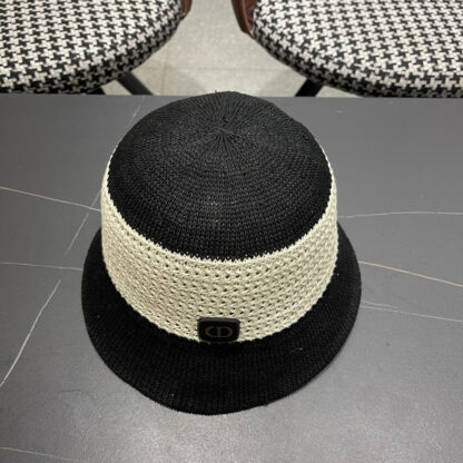 Dior hollow sun protection contrast color sun hat - Image 5
