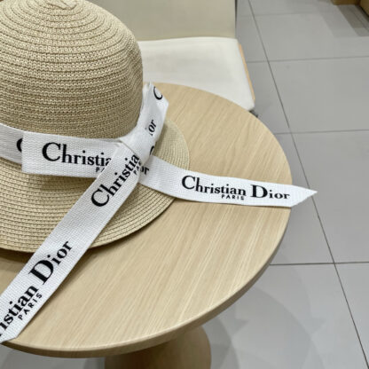 Dior lady style straw hat bucket hat - Image 4