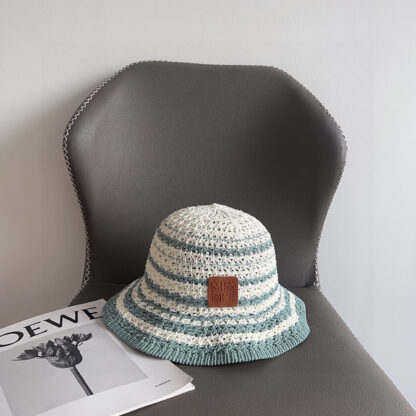 Dior colorblock woven simple bucket hat - Image 5
