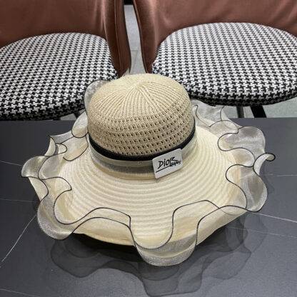 Dior elegant wide-brimmed sun hat - Image 4