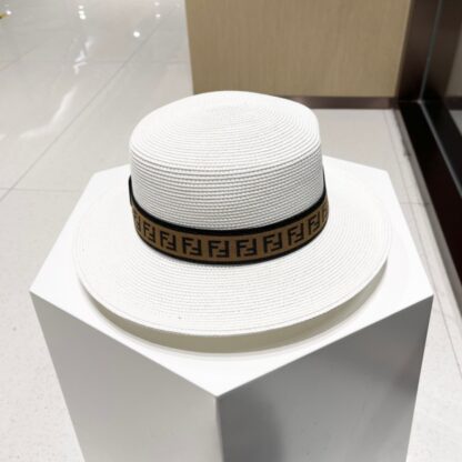 Fendi monogram raffia straw hat - Image 5