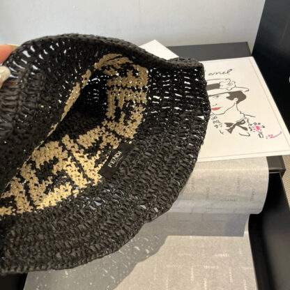 Fendi Fashion Woven Straw Hat - Image 5