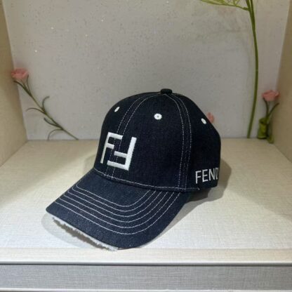 Fendi Fashion Denim Baseball Cap - Image 5
