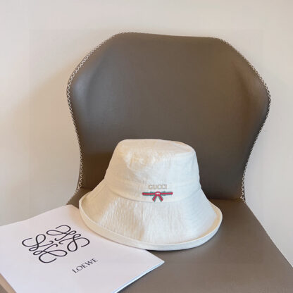 Gucci wide brim cotton and linen sunshade bucket hat - Image 4