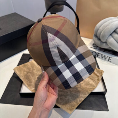 Burberry Check Fashion Baseball Cap - Image 5